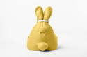 Uszata pufa siedzisko z oparciem Funny Bunny - Żółta