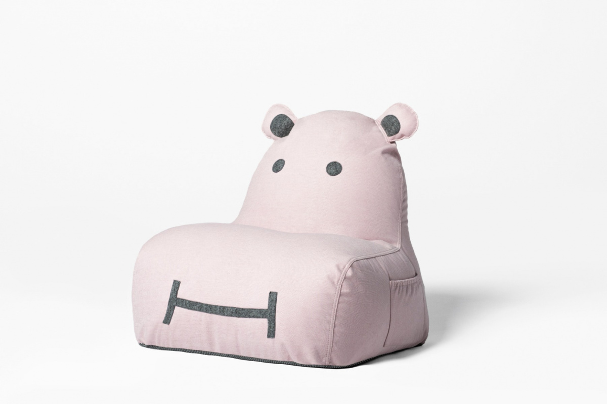 Pufa siedzisko Hippo Soft - Rózowa