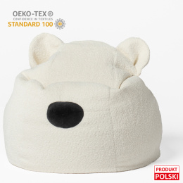 Pufa siedzisko z uszami BEAR- Off White